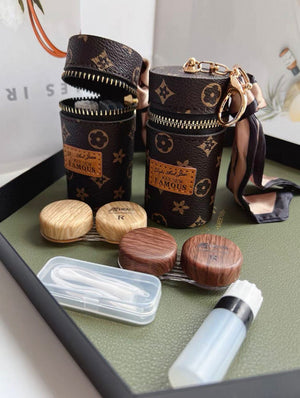 Monogram Elite | Designer-Inspired Contact Lens Travel Pouch