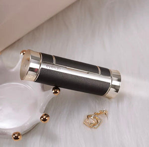 Leather-Wrapped Cylinder Contact Lens Travel Kit