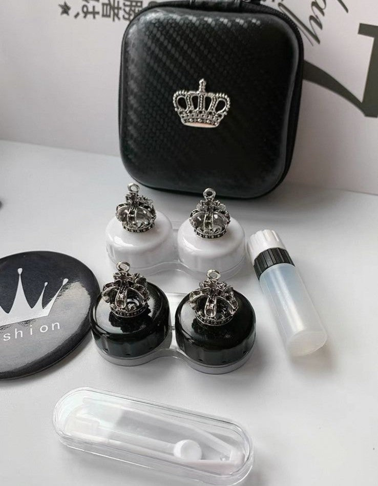 Royal Crown | Ornate Embellished Contact Lens Travel Set