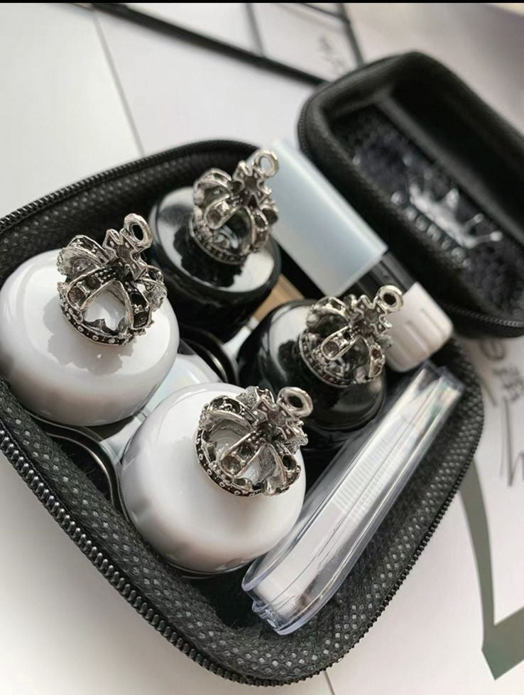 Royal Crown | Ornate Embellished Contact Lens Travel Set